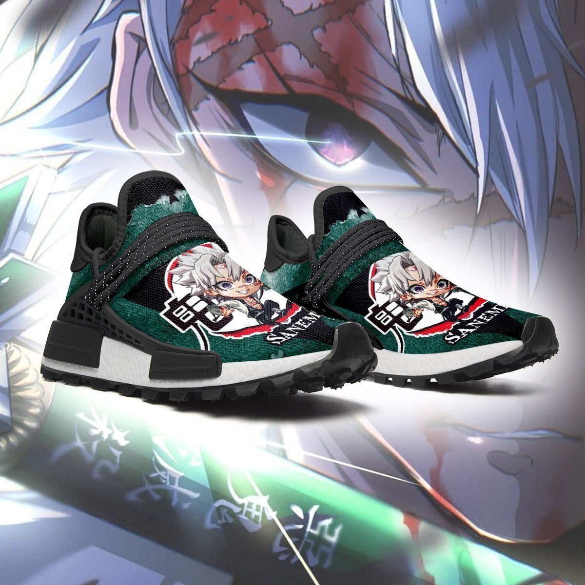 Sanemi Shinazugawa Shoes Demon Slayer Anime Sneakers, NMD Shoes