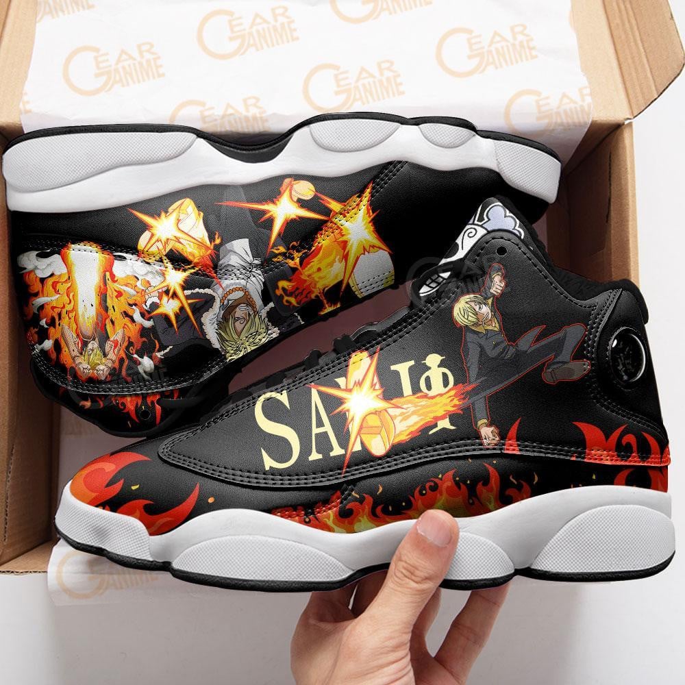 Sanji Diable Jambe JD13 Sneakers Custom Anime One Piece Shoes Fan Gift Idea