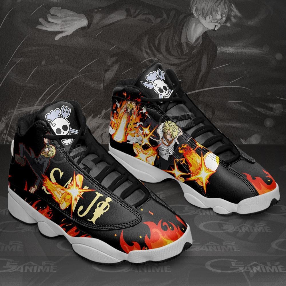 Sanji Diable Jambe JD13 Sneakers Custom Anime One Piece Shoes Fan Gift Idea