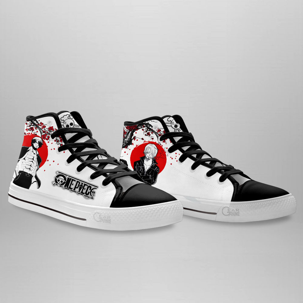 Sanji High Top Shoes Custom Anime One Piece Sneakers Japan Style