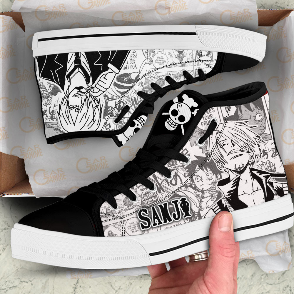 Sanji High Top Shoes One Piece Custom Manga Sneakers