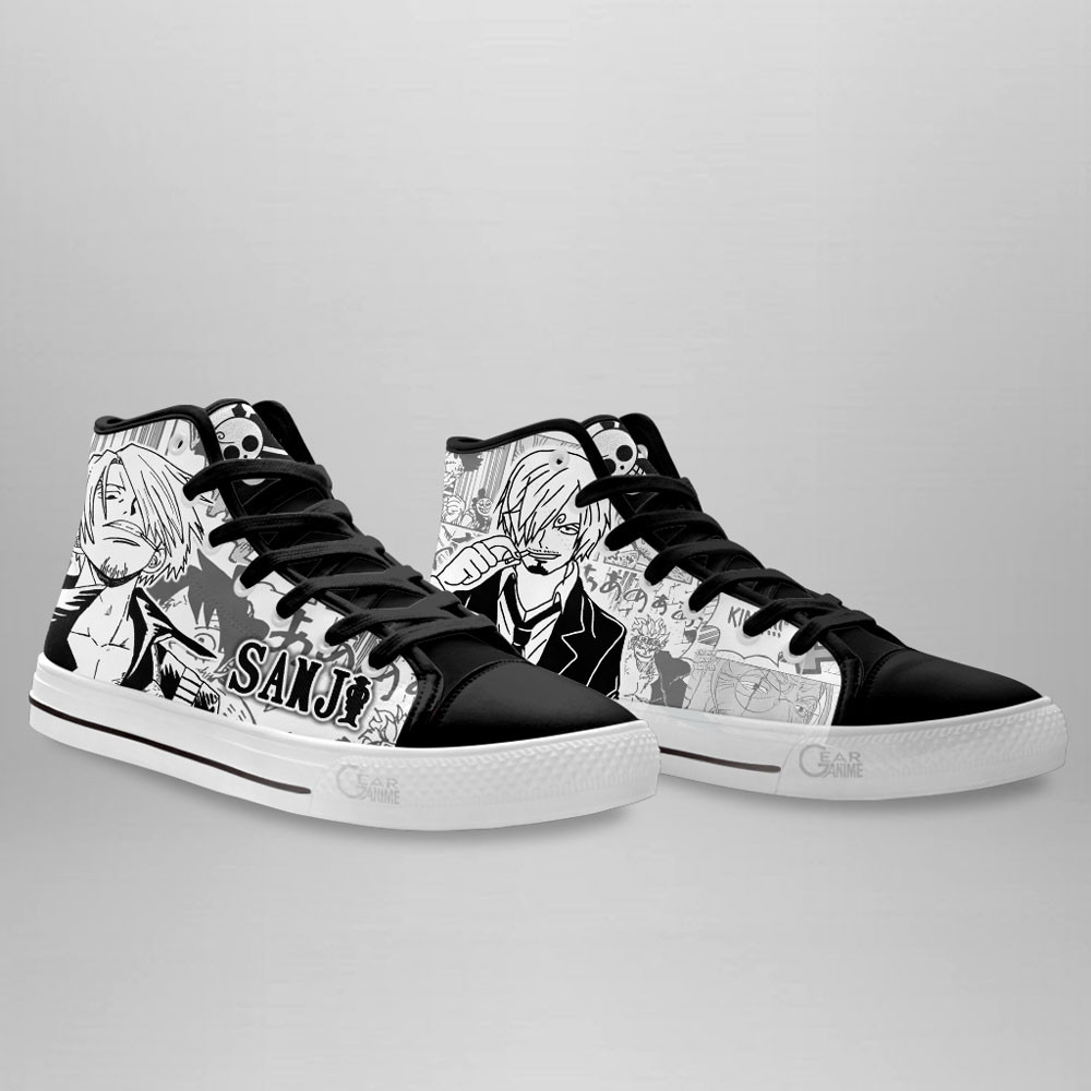 Sanji High Top Shoes One Piece Custom Manga Sneakers