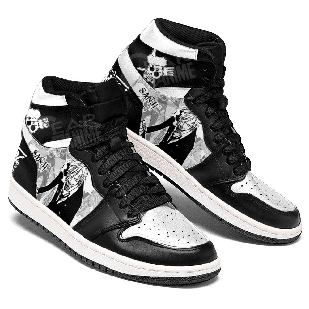 Sanji JD1s Sneakers One Piece Shoes Manga Style, Air Jordan Hightop