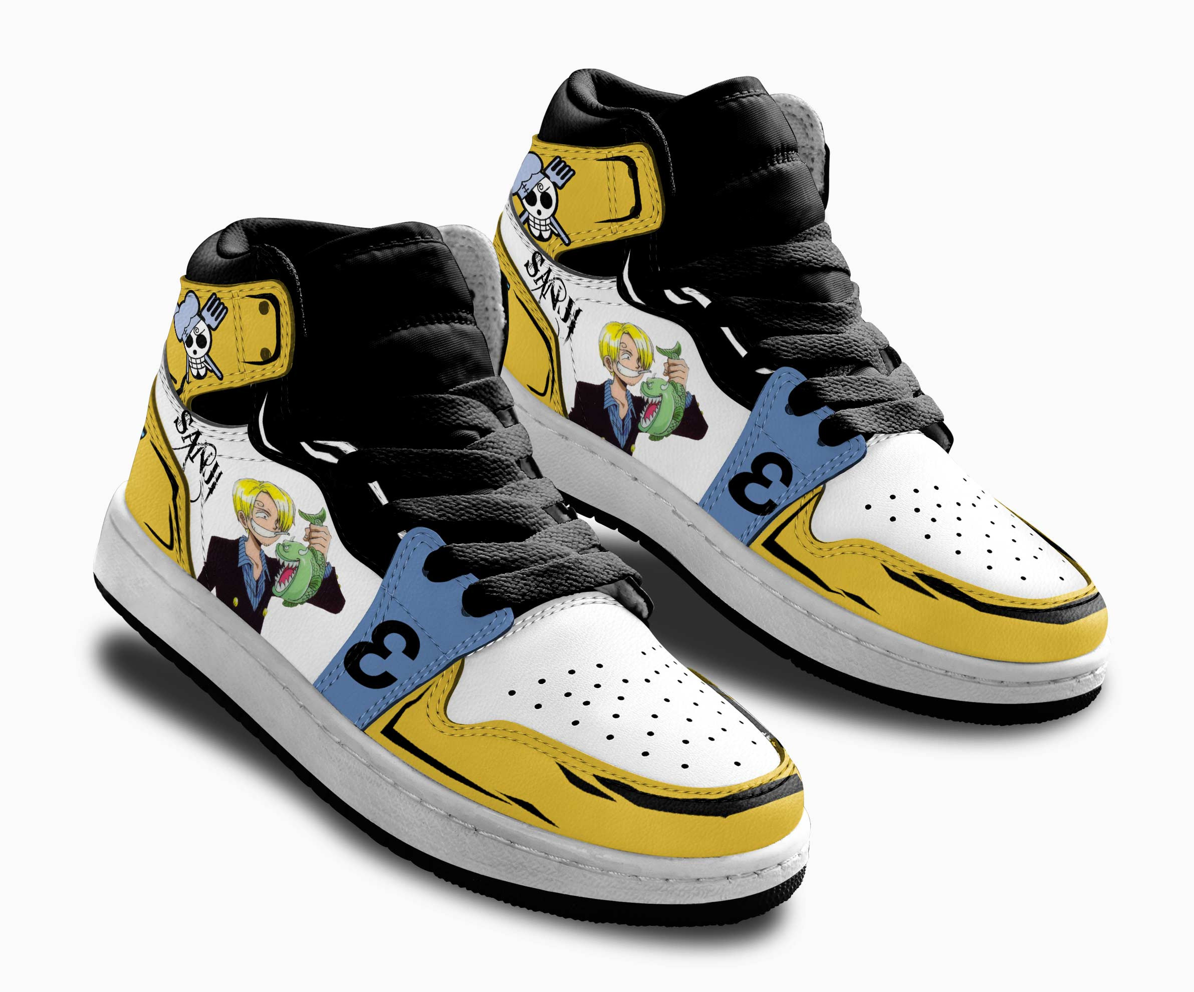 Sanji Kids Sneakers Custom Anime One Piece Shoes For Kids