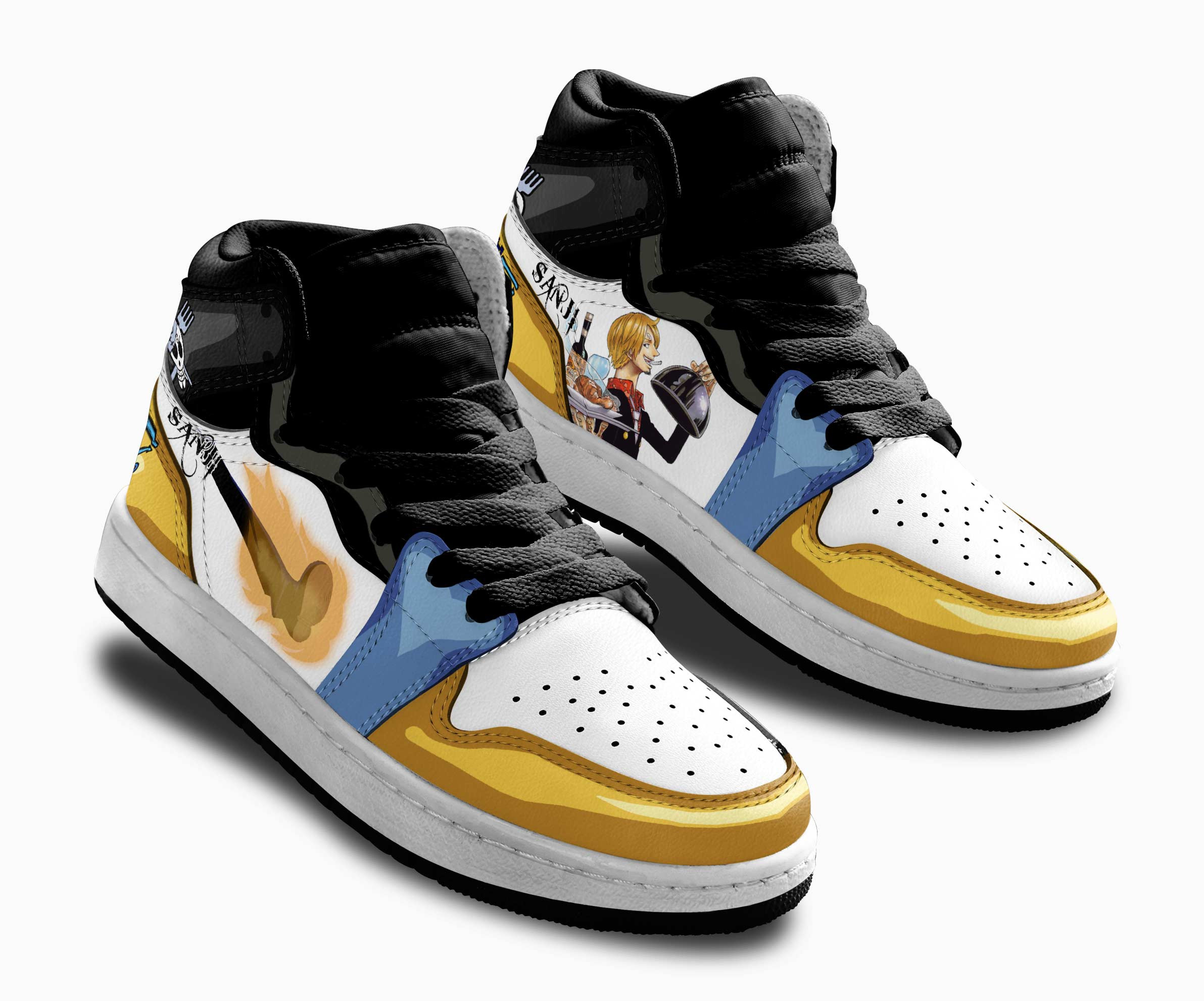 Sanji Kids Sneakers Custom One Piece Anime Shoes For Kids