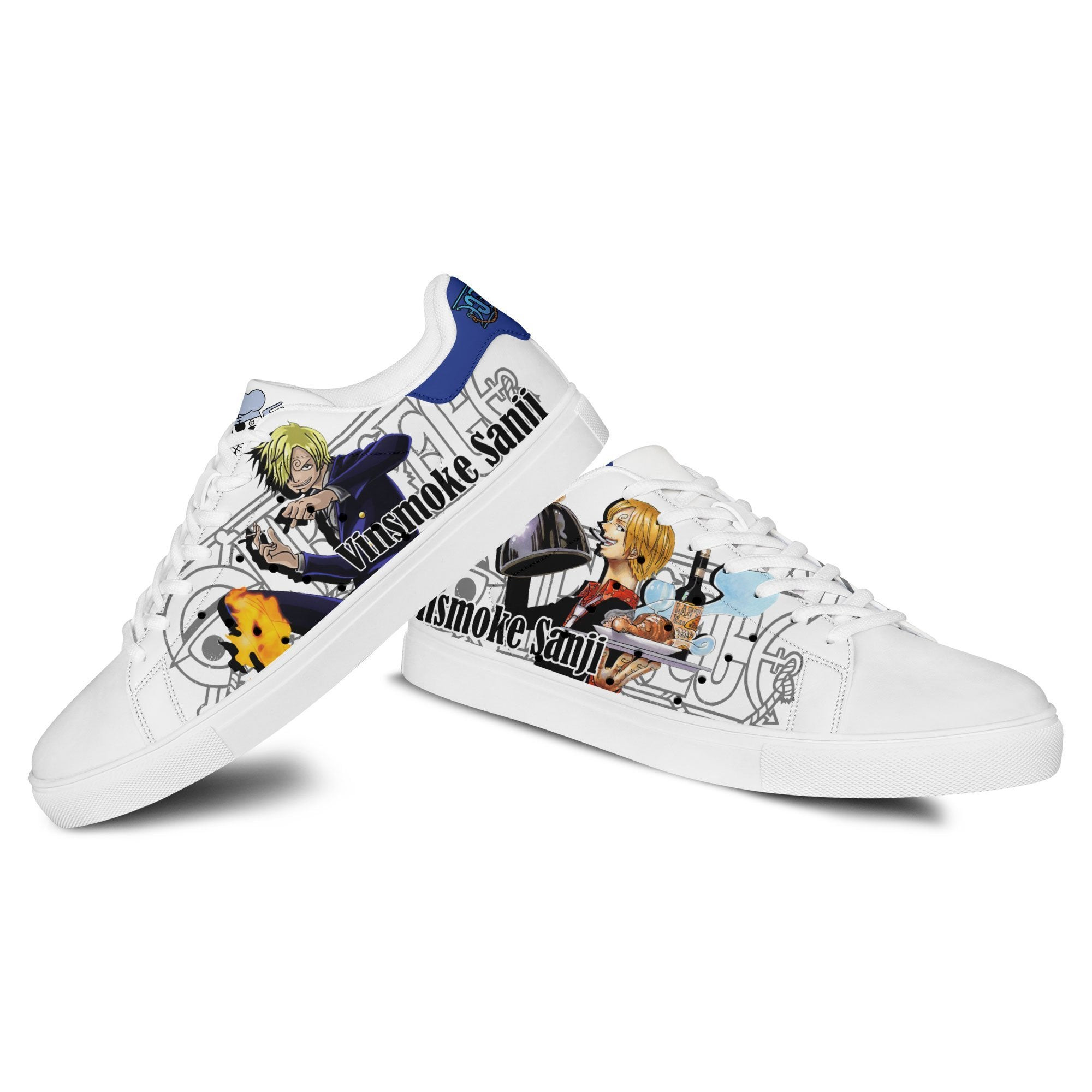 Sanji Skate Sneakers Custom Anime One Piece Shoes