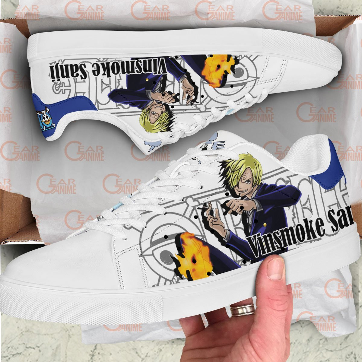 Sanji Skate Sneakers Custom Anime One Piece Shoes