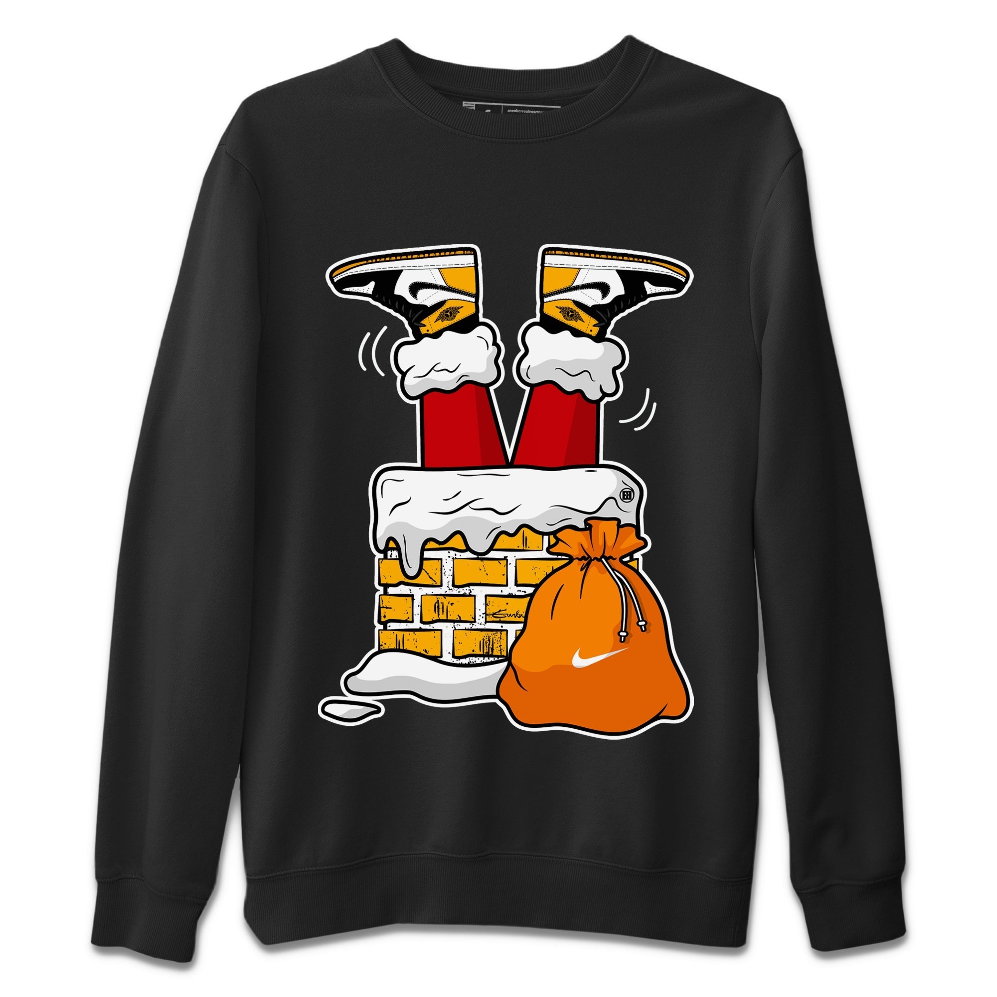 Santa Stuck In Chimney Unisex Sweater – Air Jordan 1 Taxi, Sneakers Matching Sweater