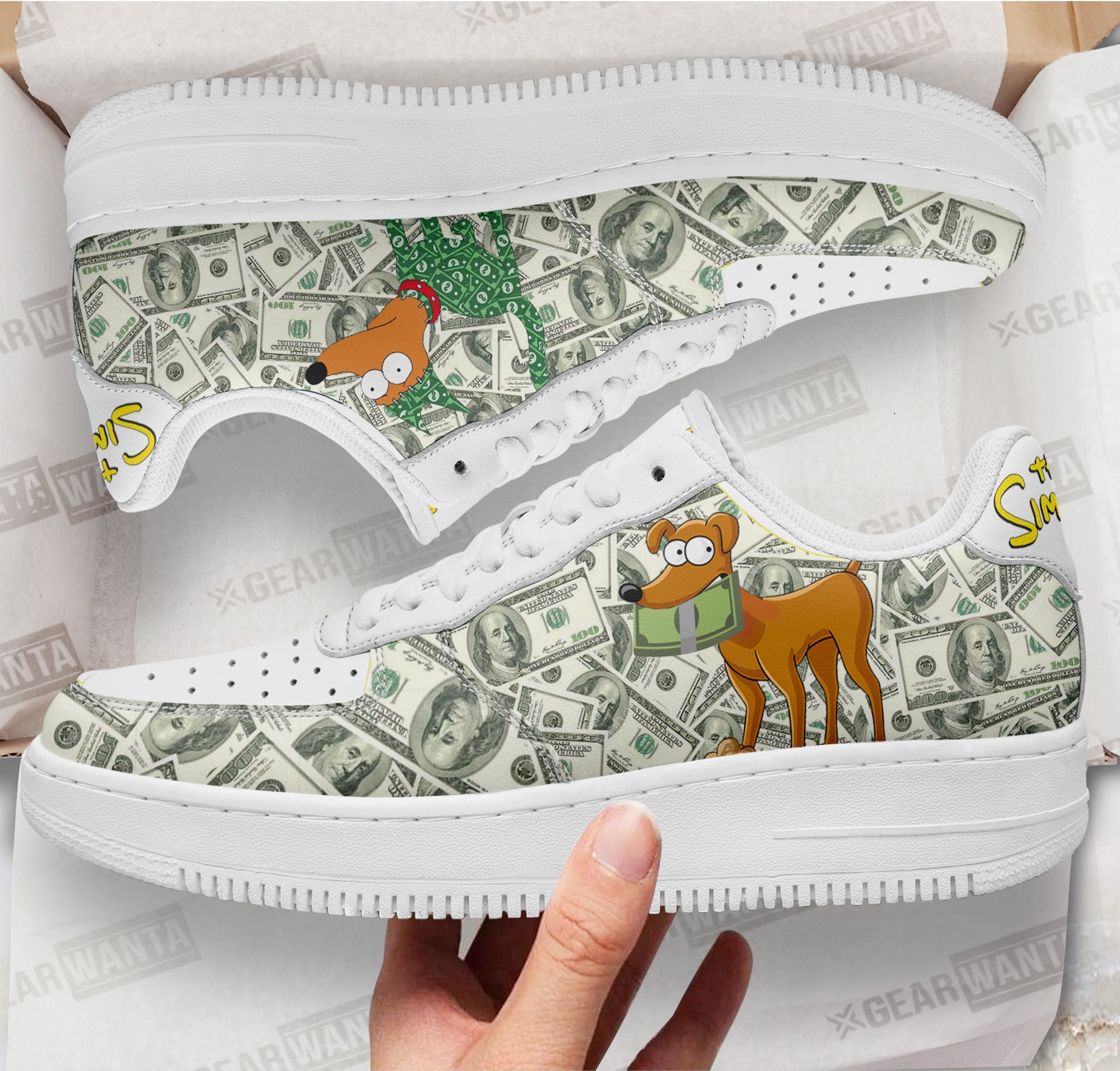 Santa’s Little Helper Air Sneakers Custom Simpson Cartoon Shoes