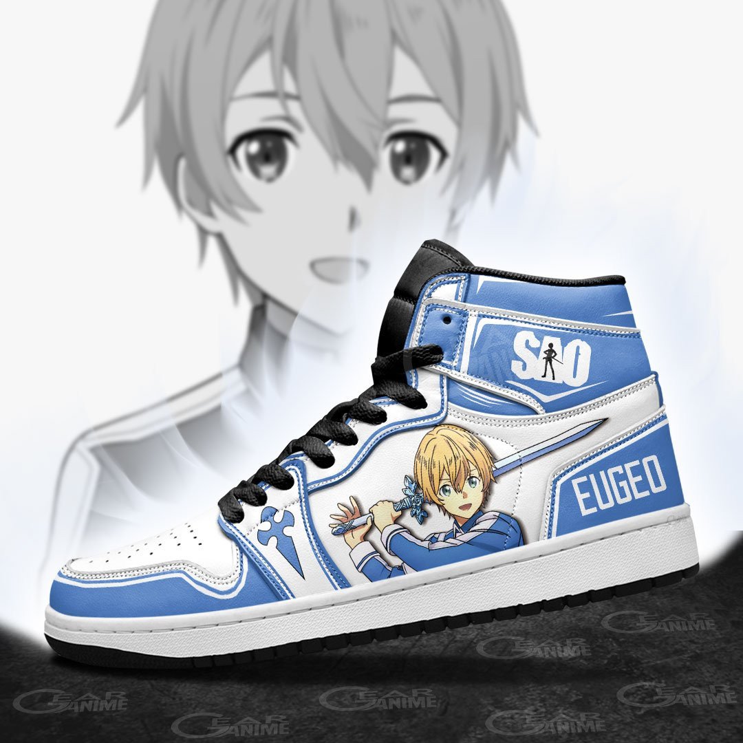 SAO Eugeo JD1s Sneakers Anime Sword Art Online Shoes, Air Jordan Hightop