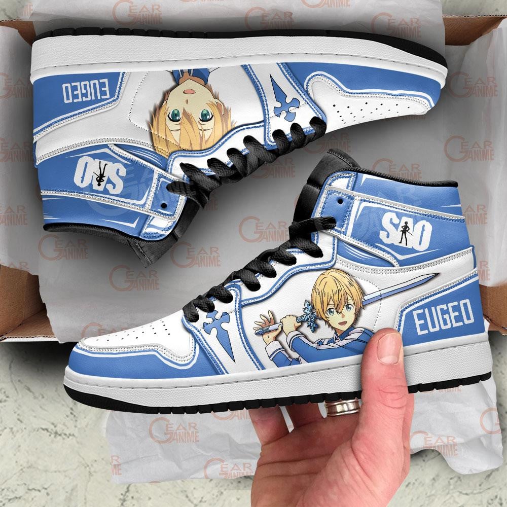 SAO Eugeo JD1s Sneakers Anime Sword Art Online Shoes, Air Jordan Hightop