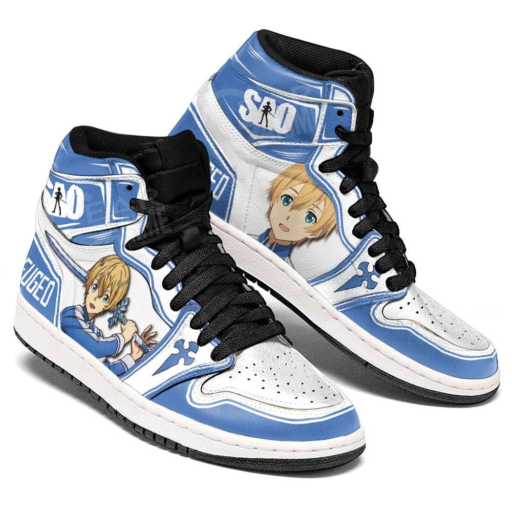 SAO Eugeo JD1s Sneakers Anime Sword Art Online Shoes, Air Jordan Hightop