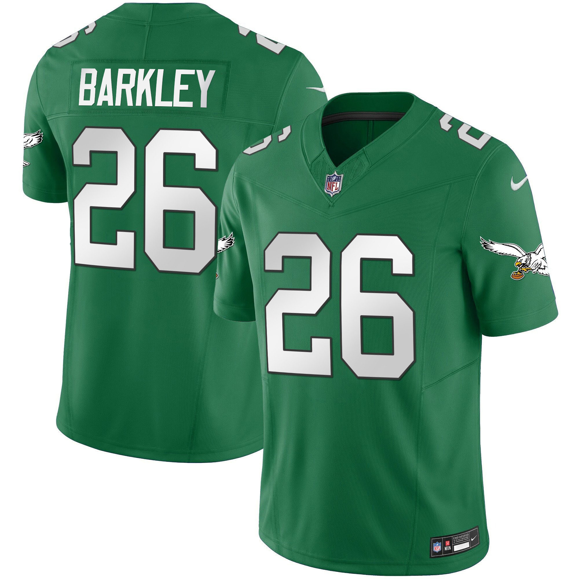 Saquon Barkley Men's Philadelphia Eagles Kelly Green Vapor Limited Jersey - All Stitched