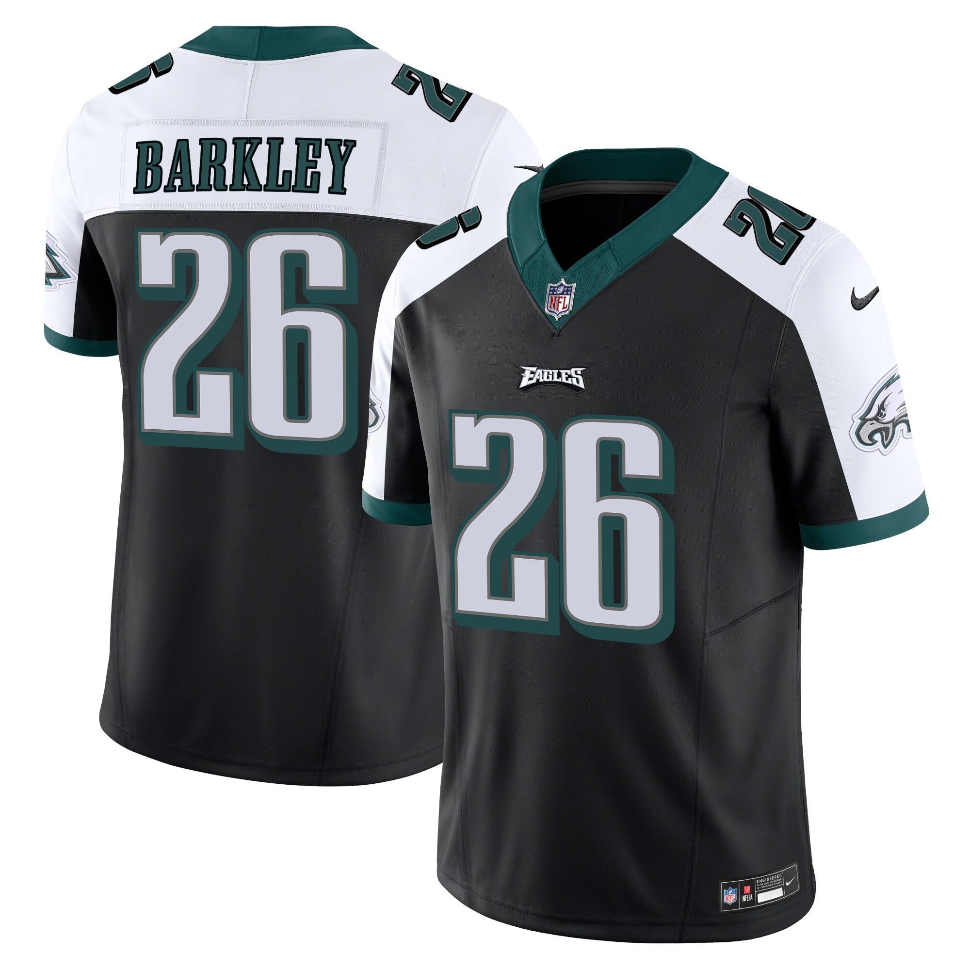 Saquon Barkley Men's Philadelphia Eagles Vapor Limited V2 Black Alternate Jersey - All Stitched