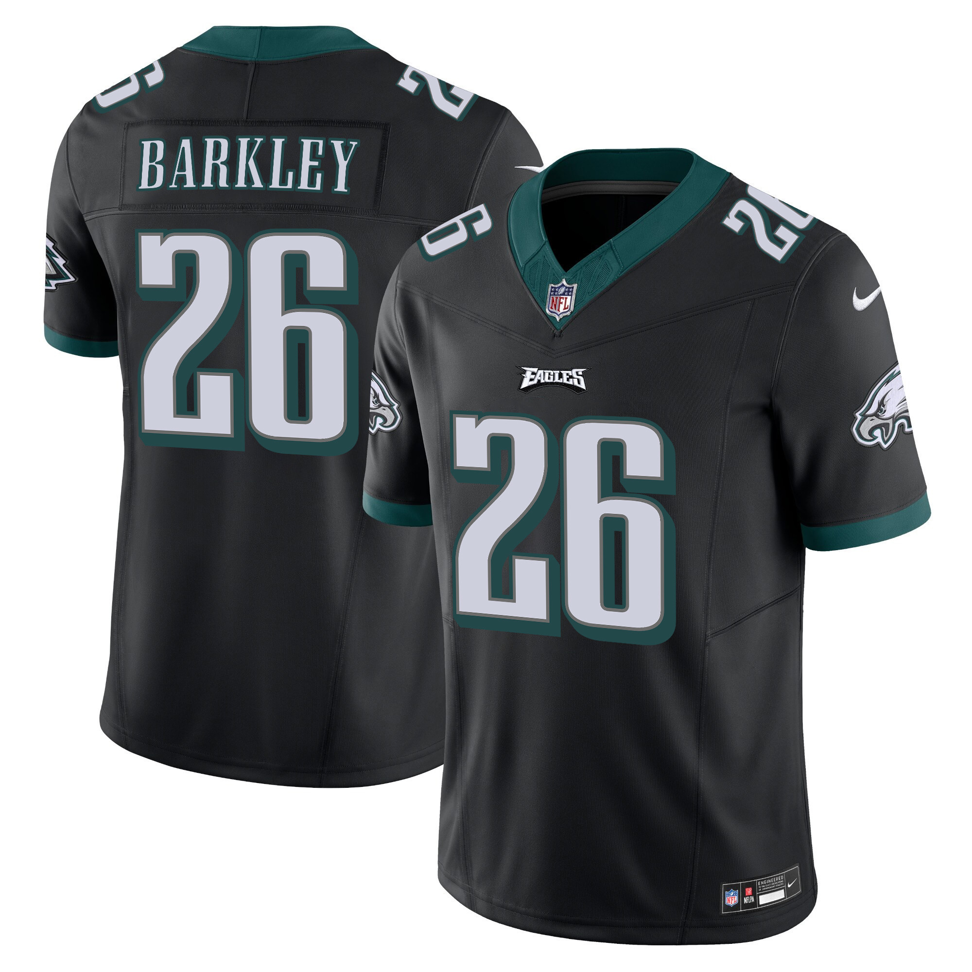 Saquon Barkley Men's Philadelphia Eagles Vapor Limited V2 Black Jersey - All Stitched