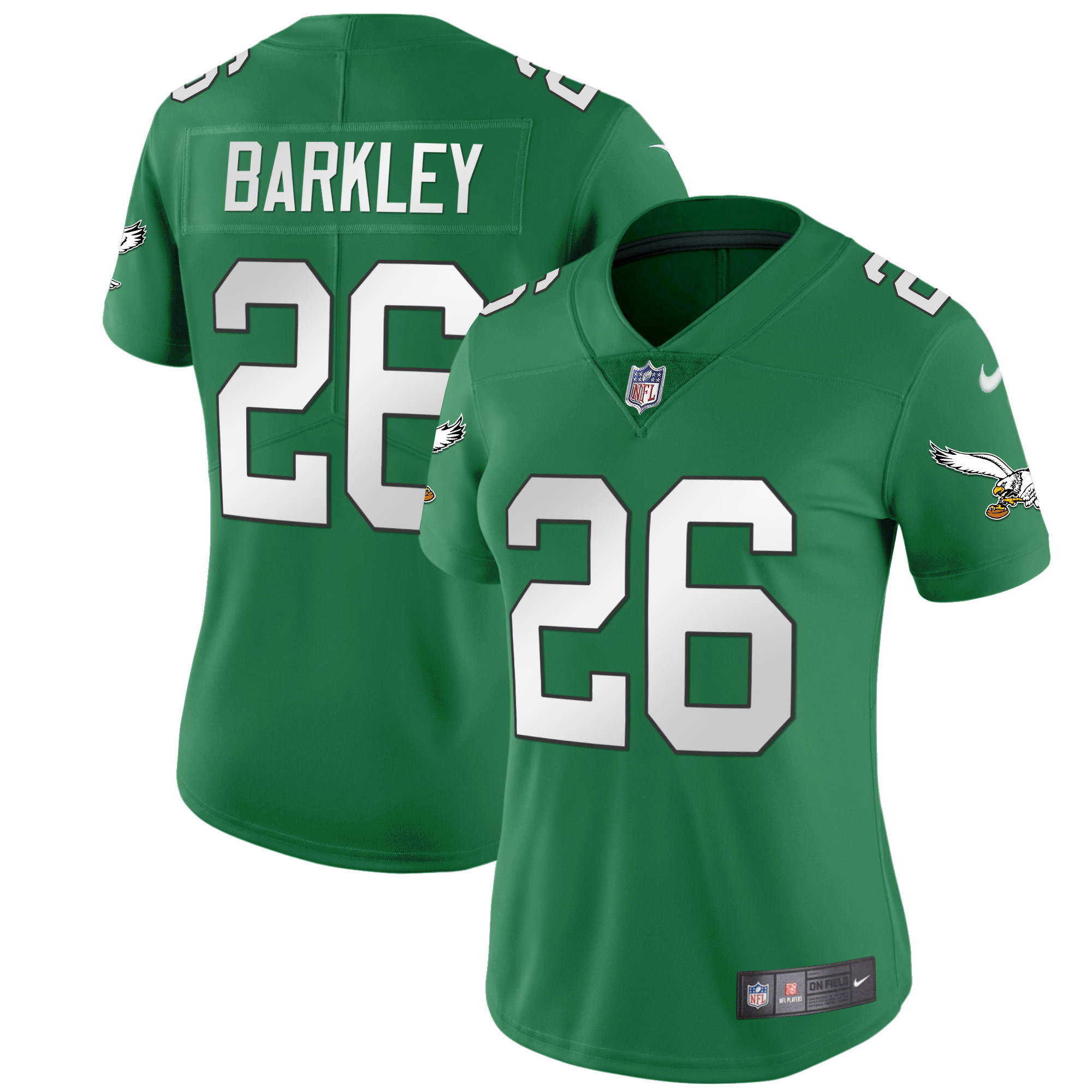 Saquon Barkley Women's Philadelphia Eagles Kelly Green Vapor Limited V2 Jersey - All Stitched