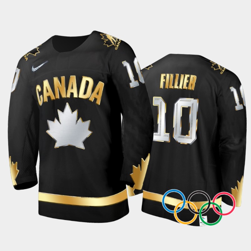 Sarah Fillier Canada Women's Black Gold Winner Jersey 2022 Winter Olympic Champions