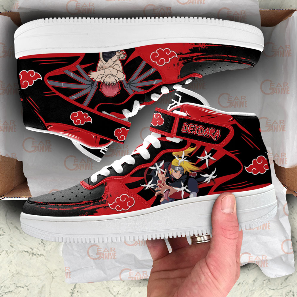 Sasori and Deidara Sneakers Air Mid Custom Akatsuki Anime Shoes