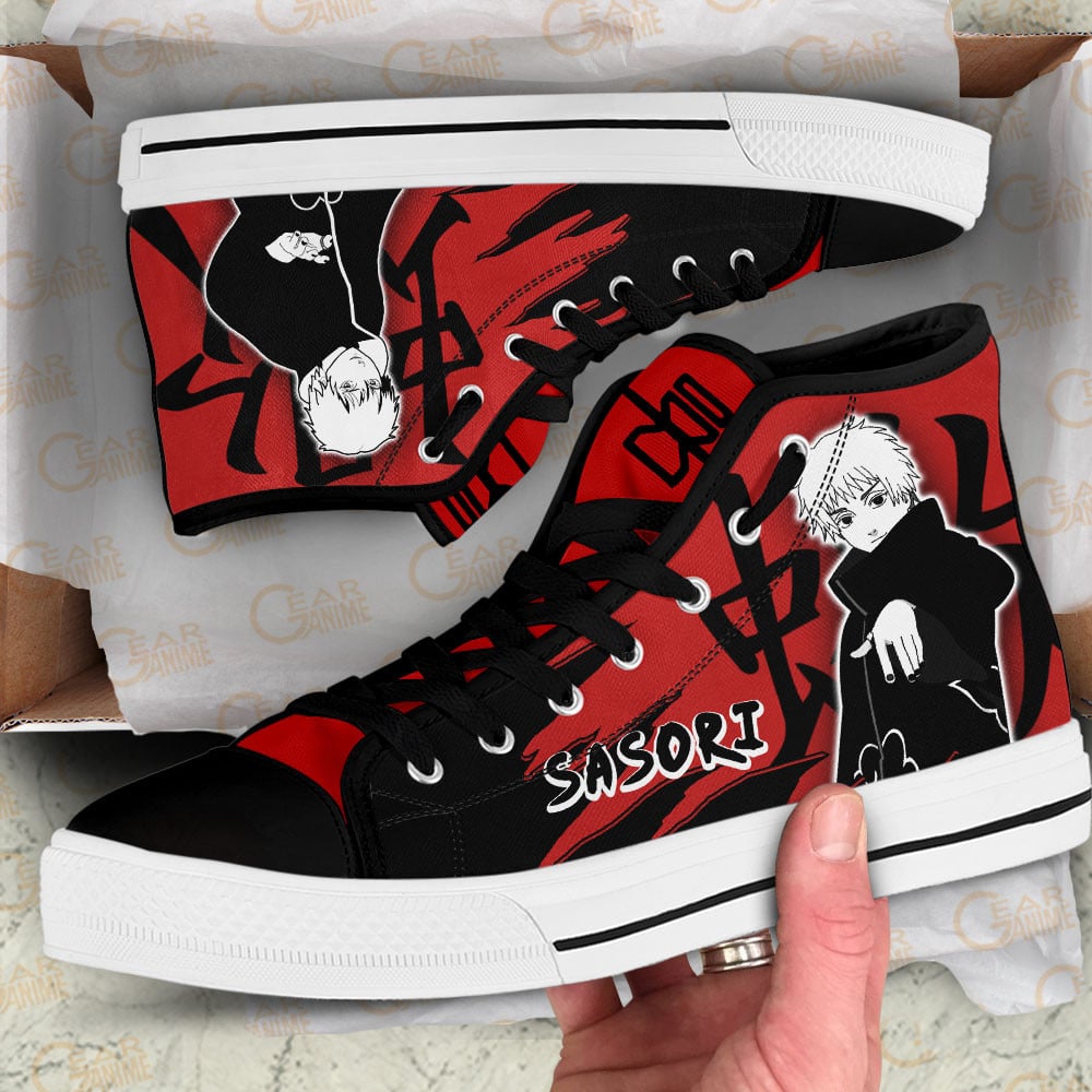 Sasori High Top Shoes Anime Sneakers Manga Style