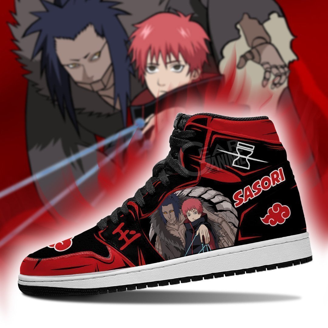 Sasori Shoes Skill Akatsuki Costume Anime JD1s Sneakers, Air Jordan Hightop