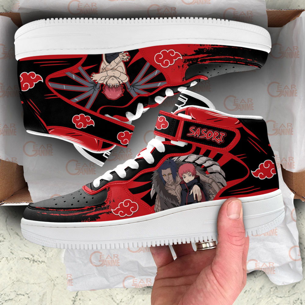 Sasori Sneakers Air Mid Custom Akatsuki Anime Shoes