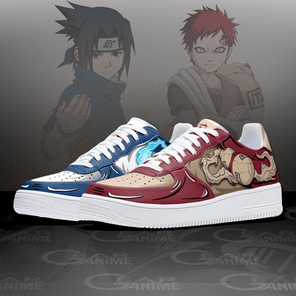 Sasuke and Gaara Air Sneakers Custom Jutsu Anime Shoes