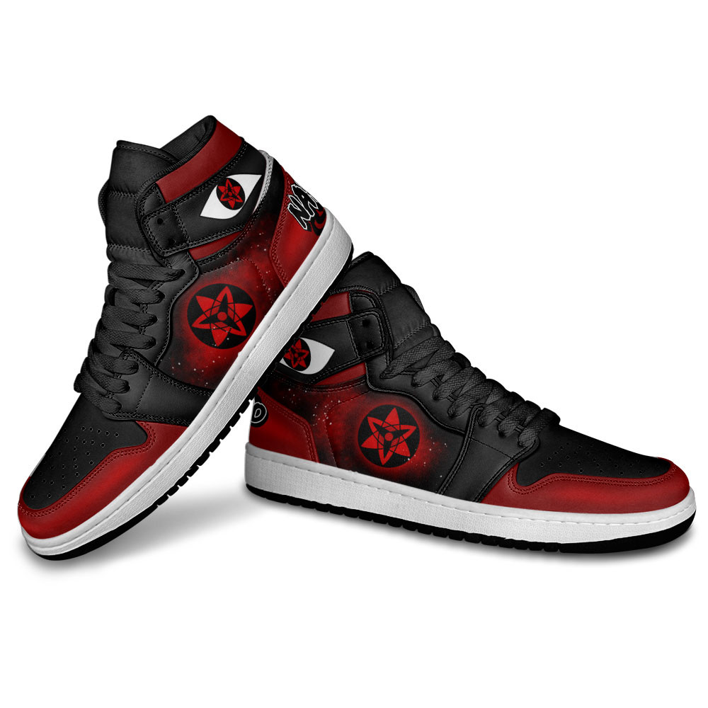 Sasuke Eternal Mangekyo Sharingan JD1s Sneakers Naruto Anime Dojutsu Shoes, Air Jordan Hightop