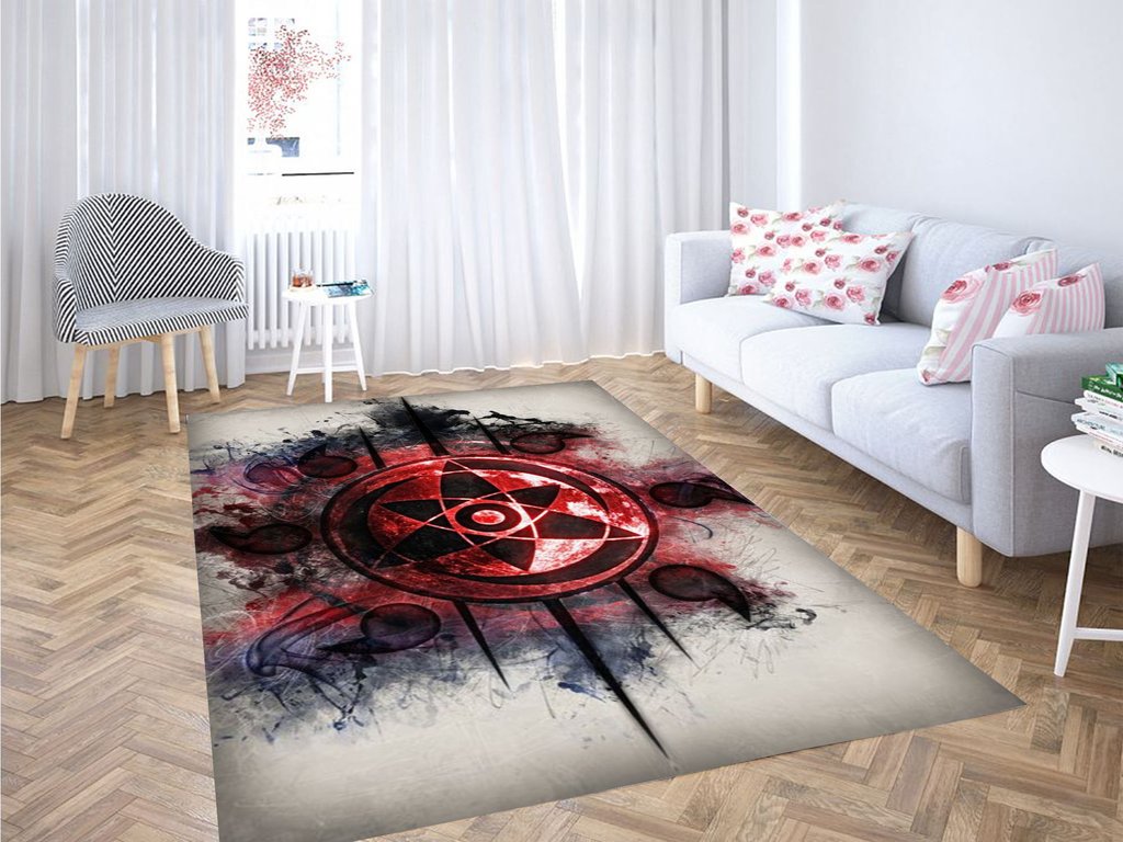 Sasuke Rinnegan Living Room Modern Carpet Rectangle Rug