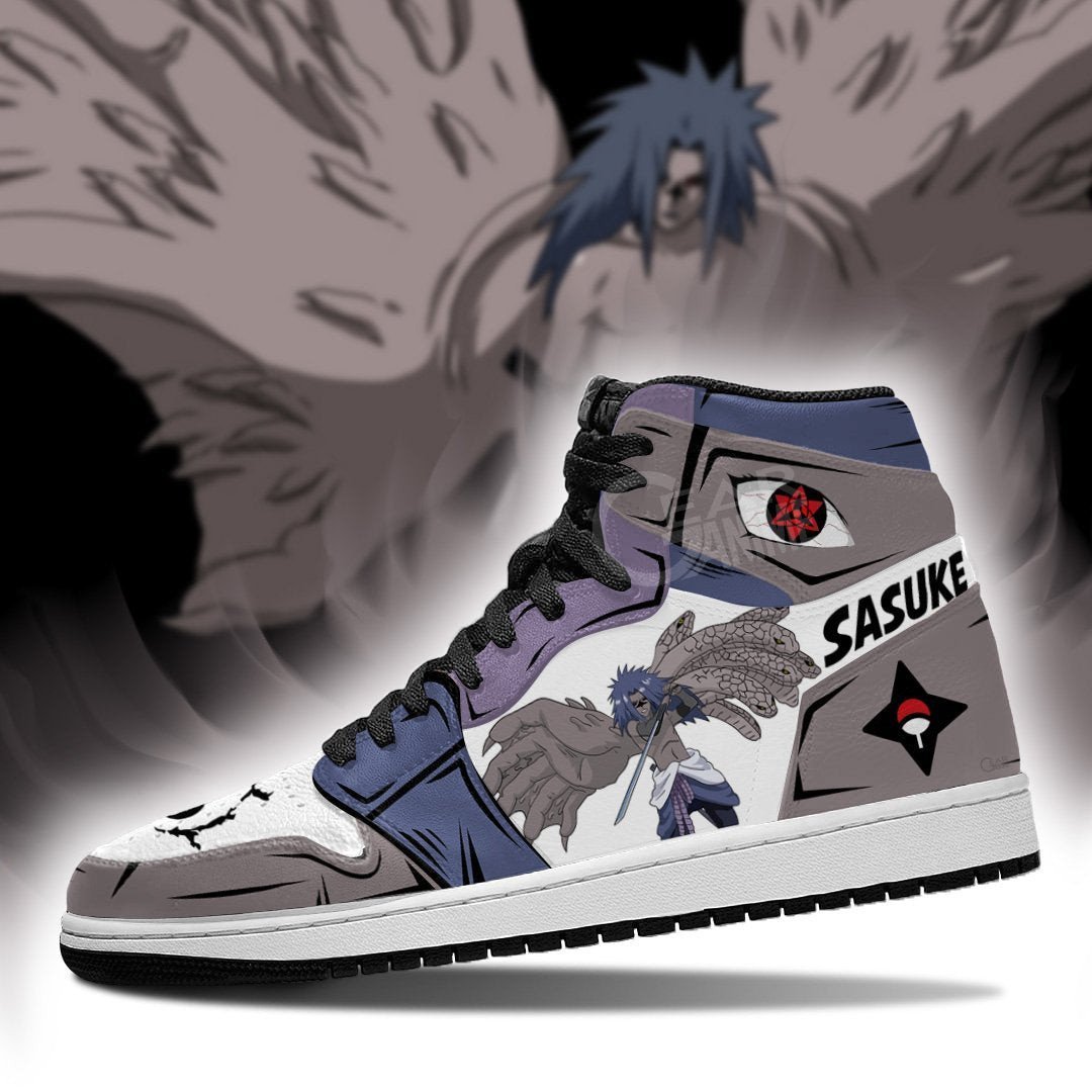 Sasuke Shoes Cursed Seal of Heaven Costume Anime JD1s Sneakers, Air Jordan Hightop