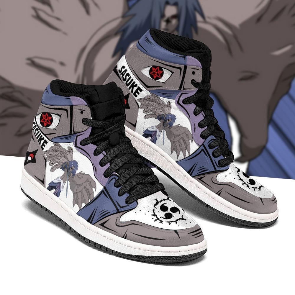 Sasuke Shoes Cursed Seal of Heaven Costume Anime JD1s Sneakers, Air Jordan Hightop
