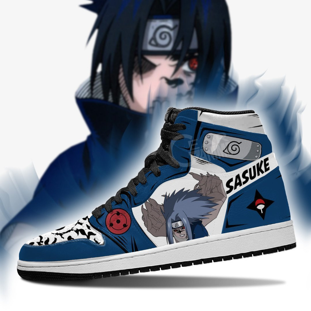 Sasuke Shoes Cursed Seal of Heaven Power Anime JD1s Sneakers, Air Jordan Hightop
