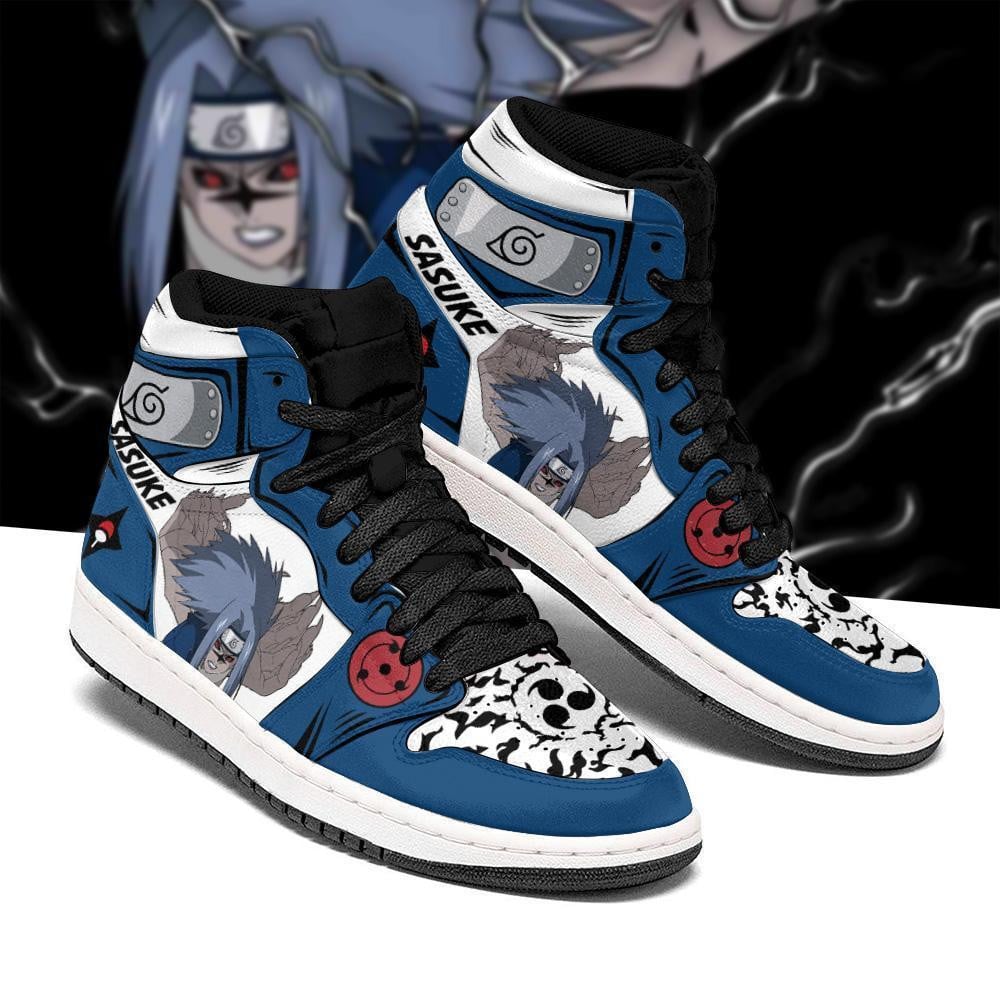 Sasuke Shoes Cursed Seal of Heaven Power Anime JD1s Sneakers, Air Jordan Hightop