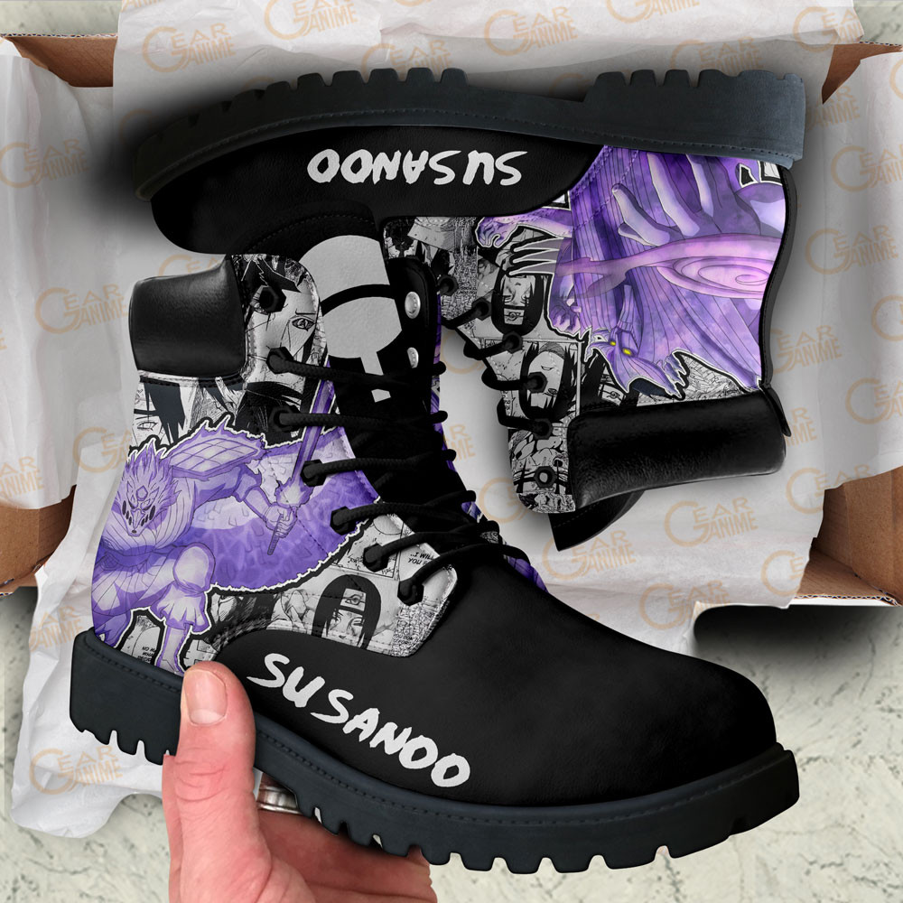 Sasuke Susanoo Boots Manga Anime Custom Shoes