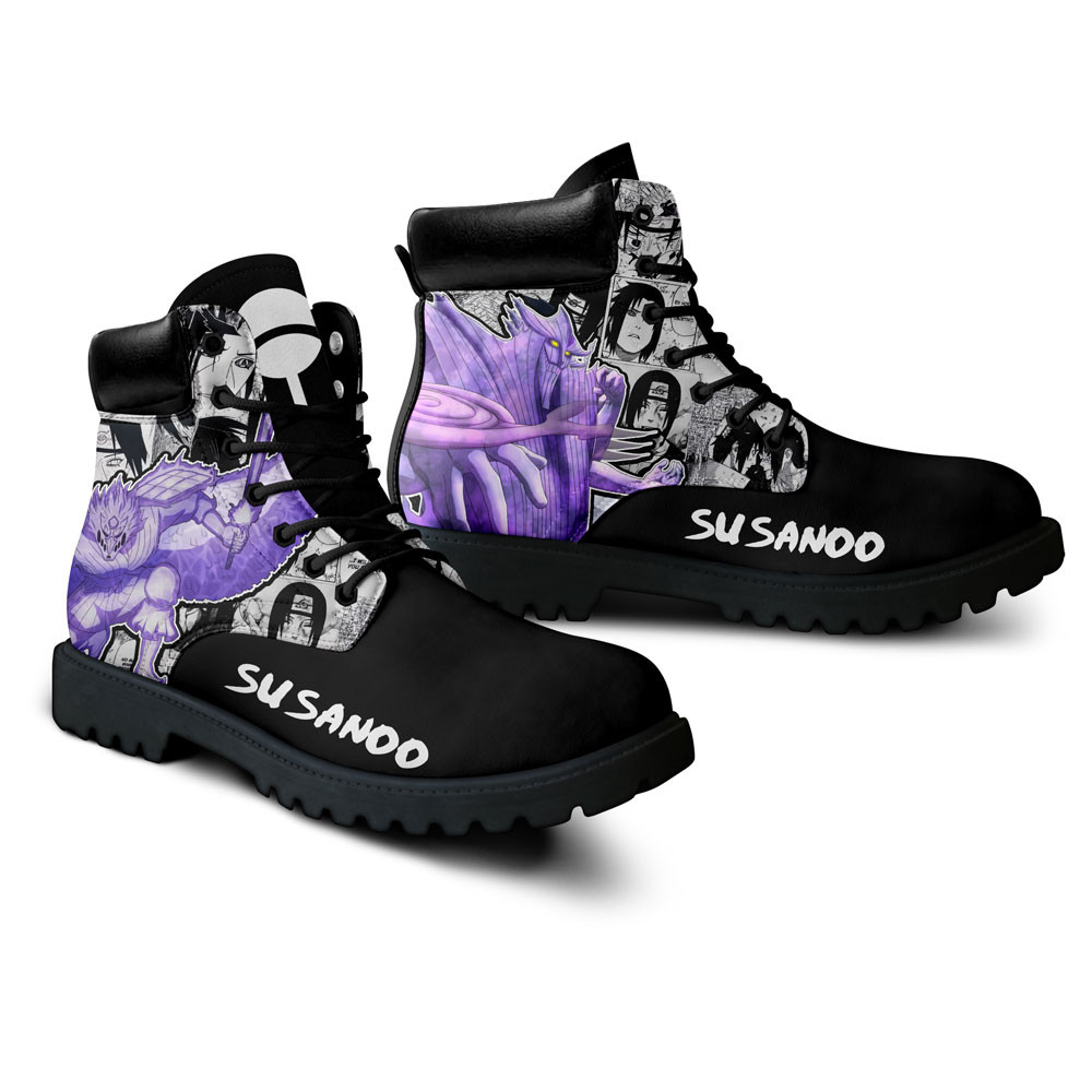 Sasuke Susanoo Boots Manga Anime Custom Shoes