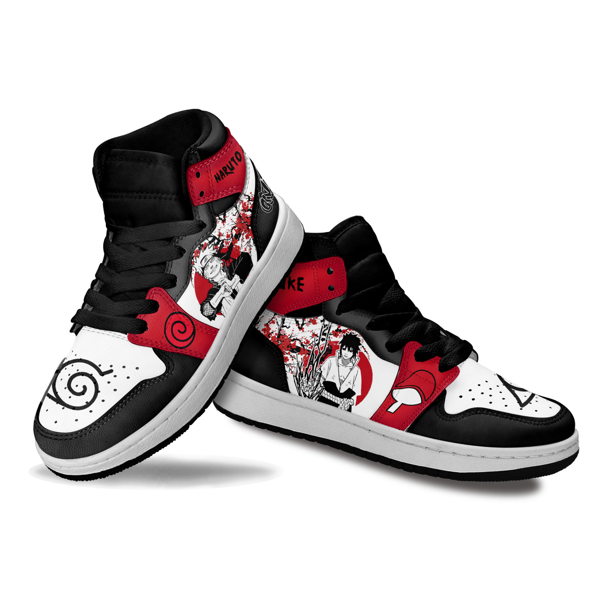 Sasuke Uchiha and Nrt Uzumaki Kids Sneakers Anime Shoes For Kids Japan Style