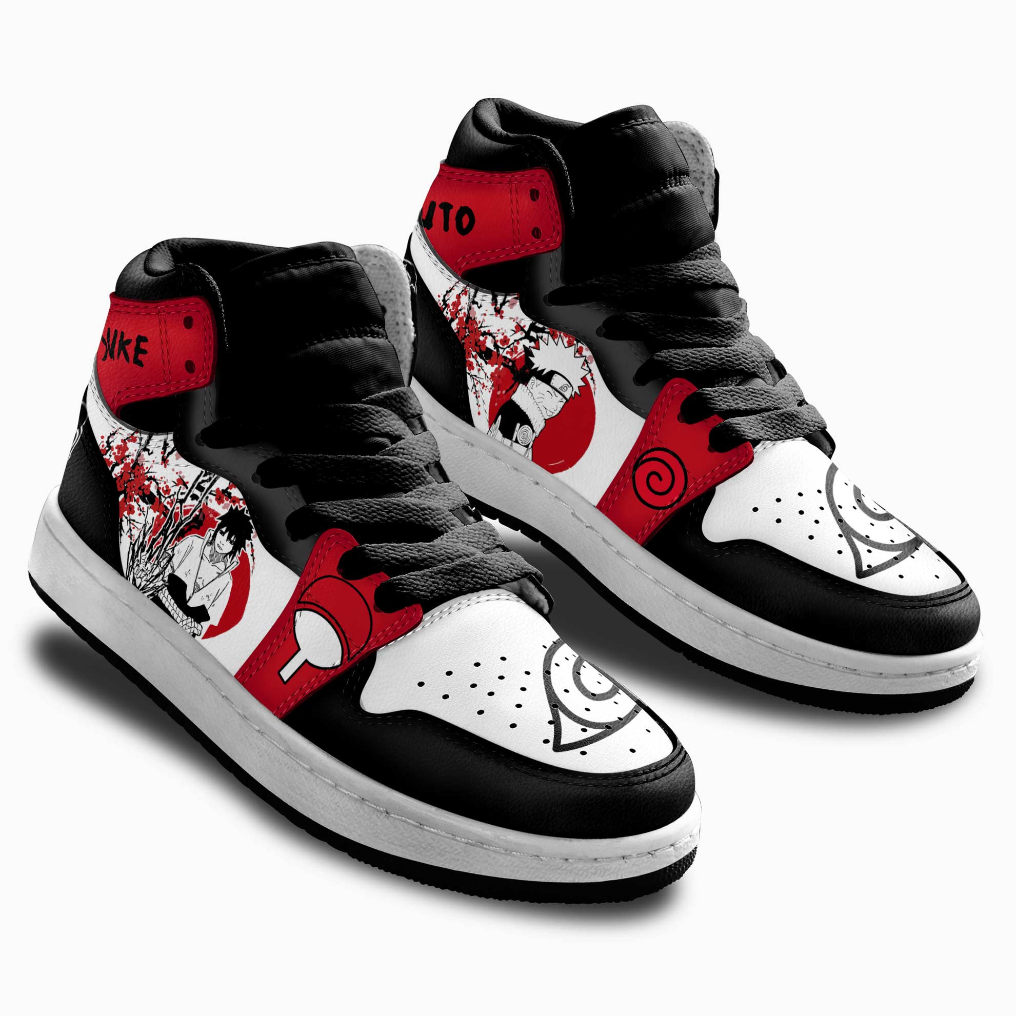 Sasuke Uchiha and Nrt Uzumaki Kids Sneakers Anime Shoes For Kids Japan Style