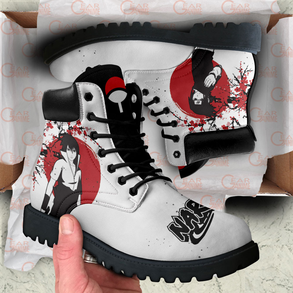 Sasuke Uchiha Boots Anime Custom Shoes Japan Style