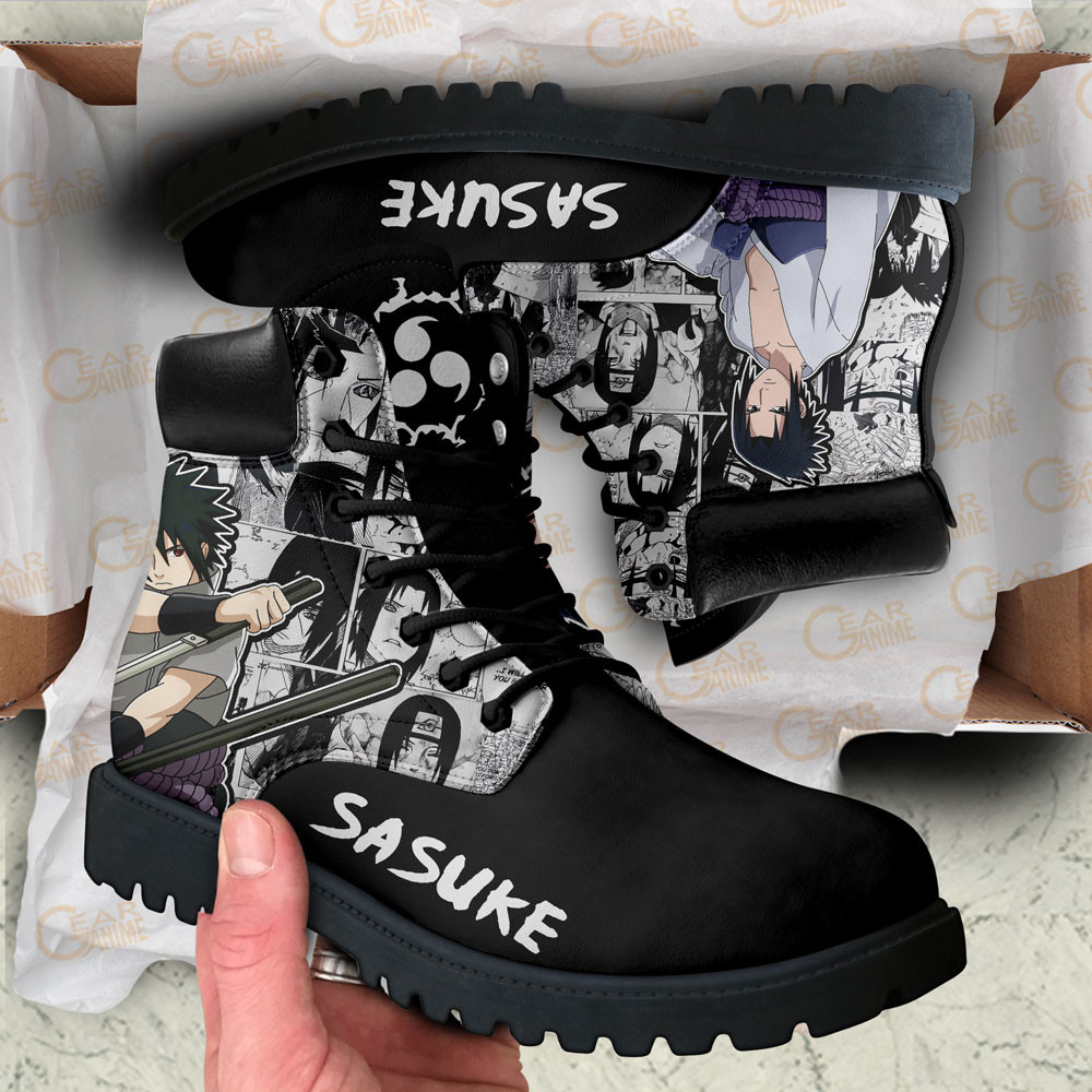 Sasuke Uchiha Boots Manga Anime Custom Shoes