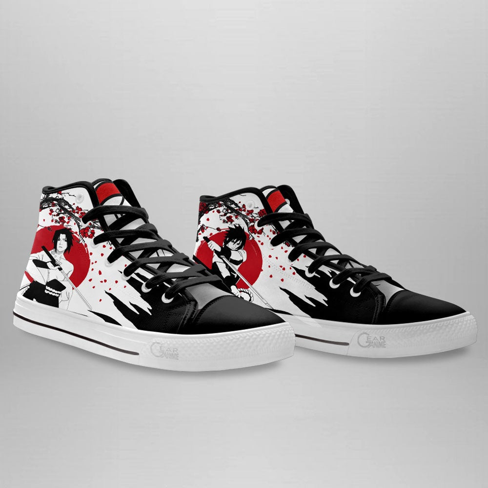 Sasuke Uchiha High Top Shoes Custom NRT Anime Sneakers Japan Style