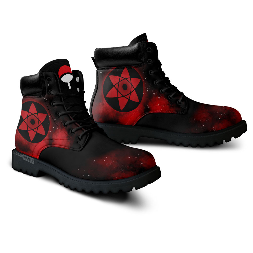 Sasuke Uchiha Mangekyo Sharingan Boots Anime Custom Shoes