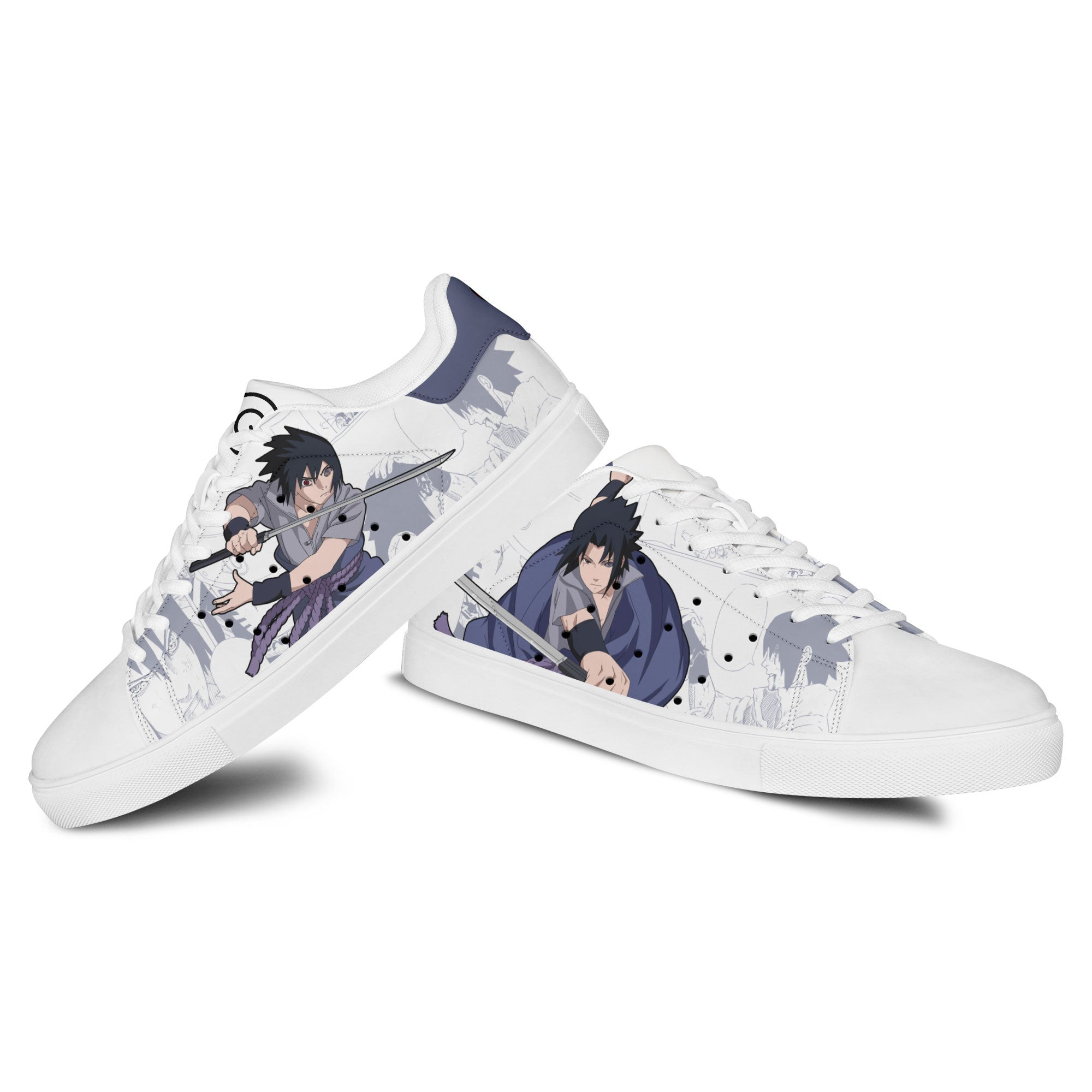 Sasuke Uchiha Skate Sneakers Custom NRT Anime Shoes