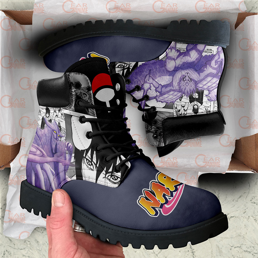 Sasuke Uchiha Susanoo Boots Custom Anime Shoes Mix Manga Style