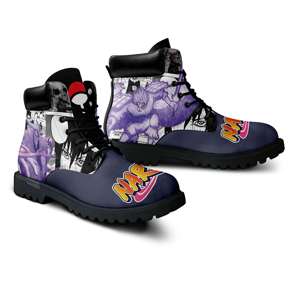 Sasuke Uchiha Susanoo Boots Custom Anime Shoes Mix Manga Style