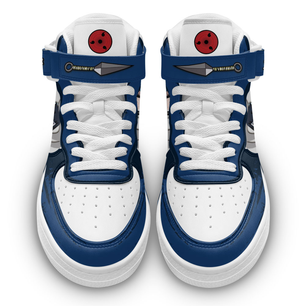 Sasuke Uchiha Young Sneakers Air Mid Custom Anime Shoes