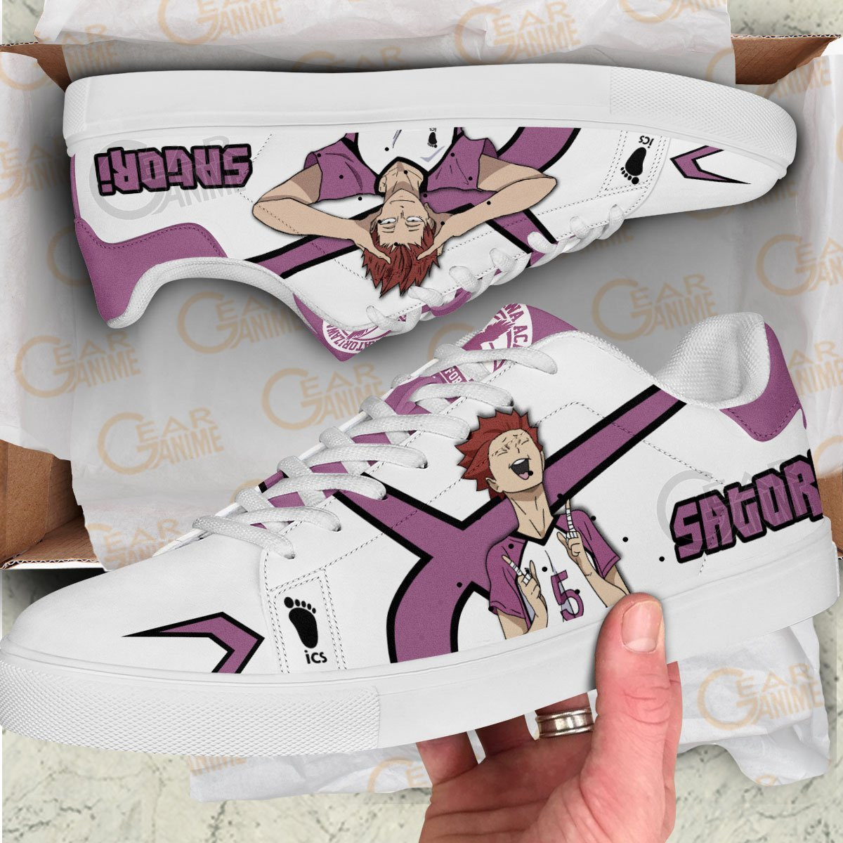 Satori Tendou Skate Shoes Custom Haikyuu Anime Shoes