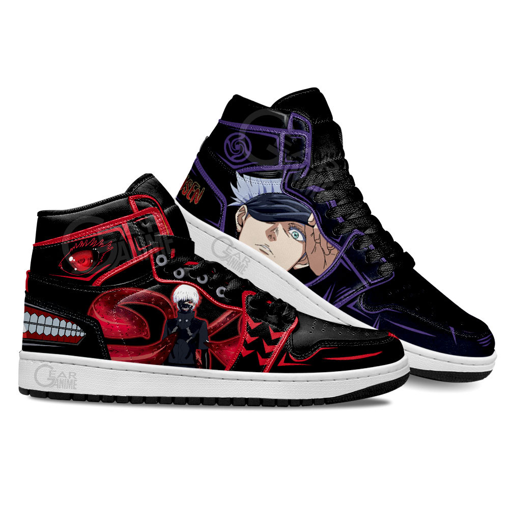 Satoru Gojo and Ken Kaneki Anime Shoes, Air Jordan Hightop