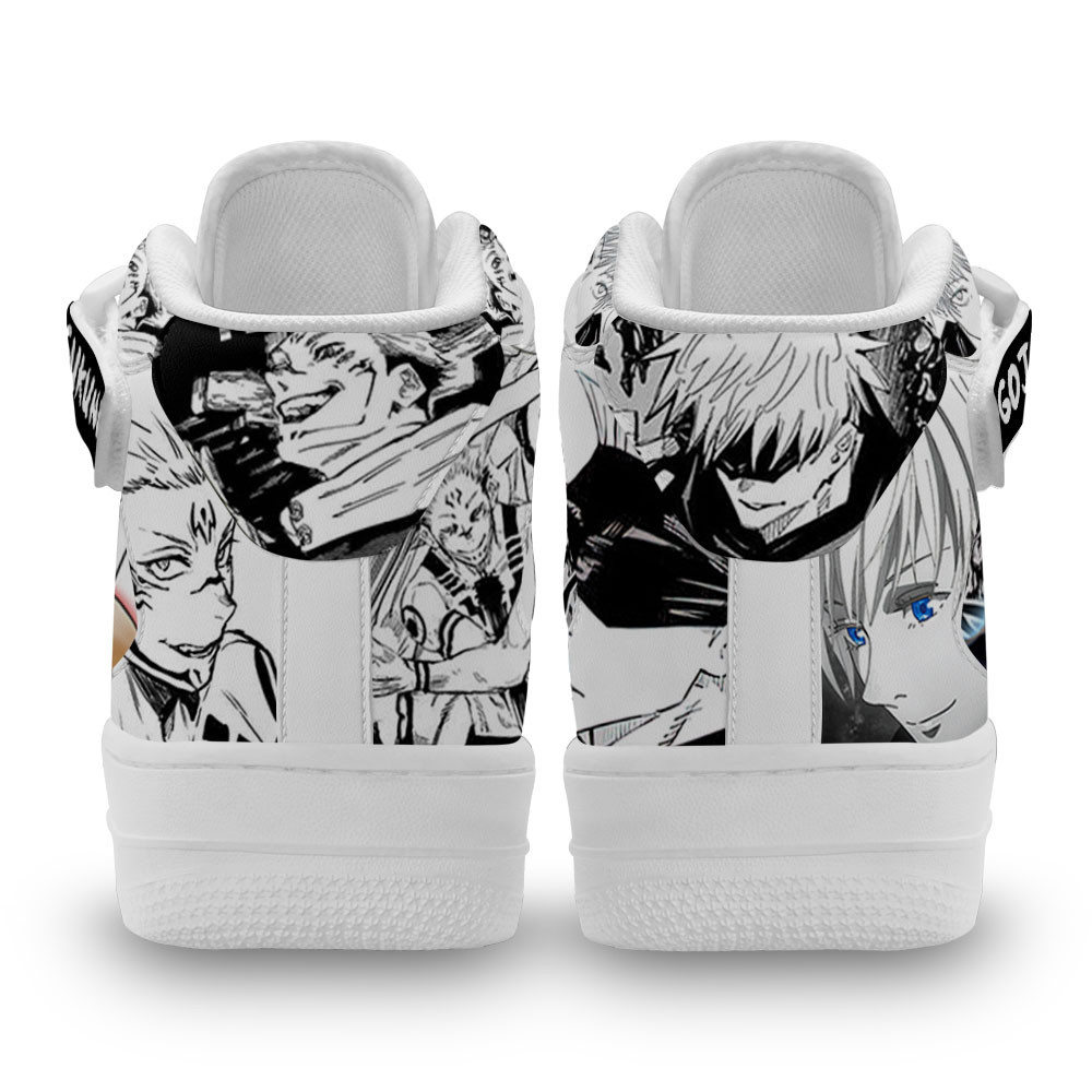 Satoru Gojo and Sukuna Sneakers Air Mid Custom Jujutsu Kaisen Anime Shoes