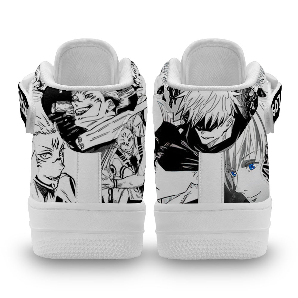 Satoru Gojo and Sukuna Sneakers Air Mid Custom Jujutsu Kaisen Manga Shoes