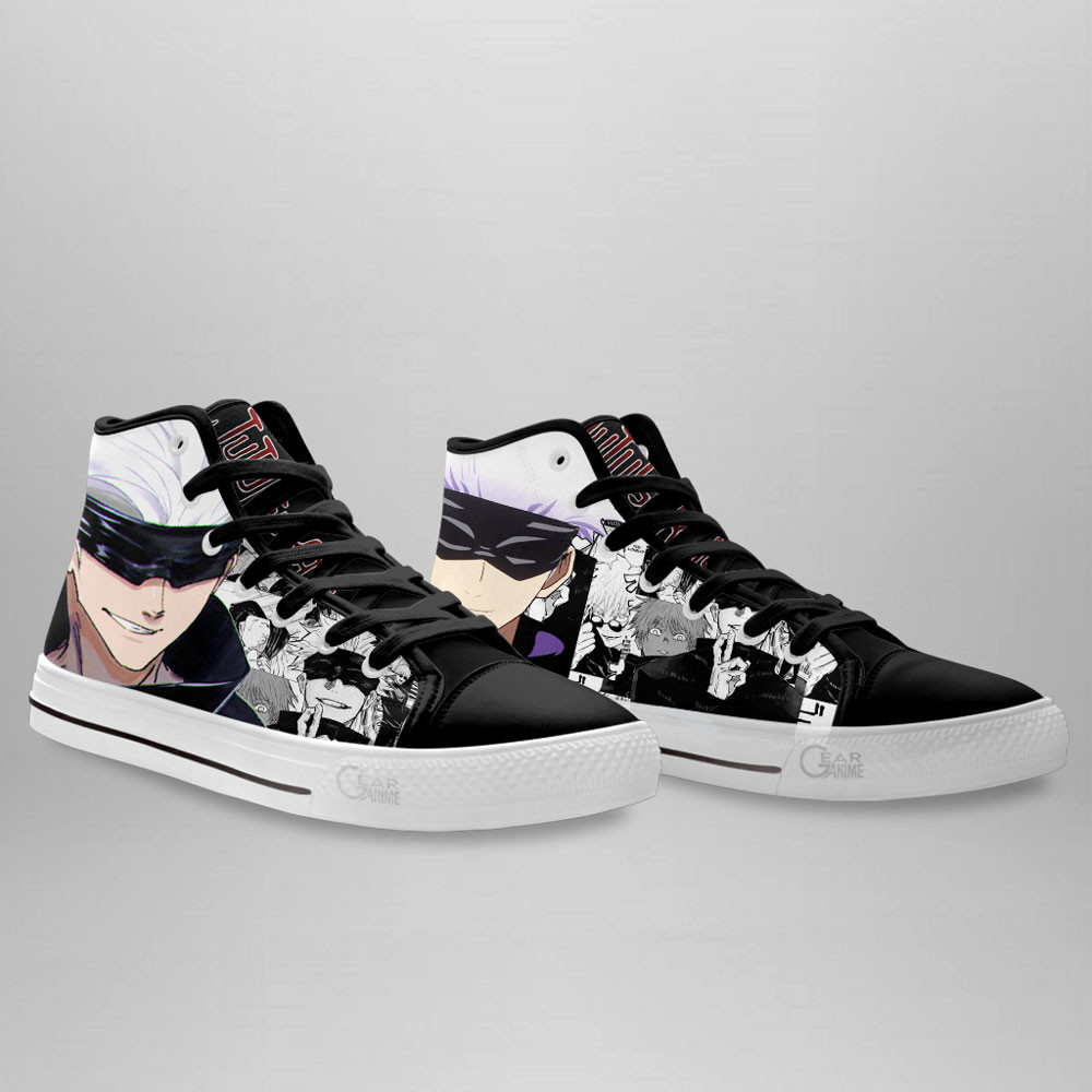 Satoru Gojo High Top Shoes Jujutsu Kaisen Custom Anime Sneakers Mix Manga