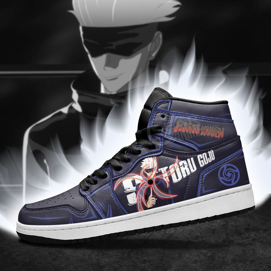 Satoru Gojo Jujutsu Kaisen Anime 1 High Top Air Jordan Sneaker, Air Jordan Hightop